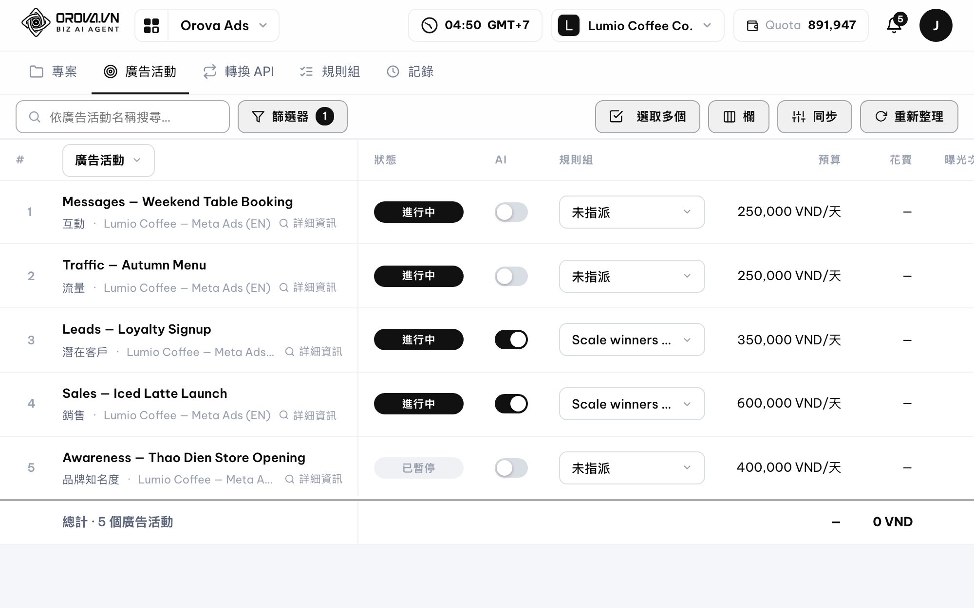 在同一處完成 Google/Meta/TikTok 廣告自動化