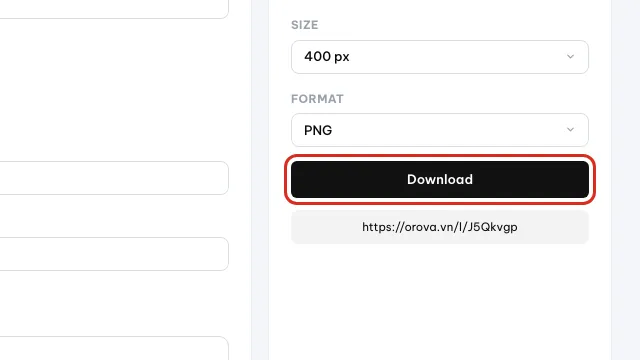 Tombol Download di halaman edit kode dinamis
