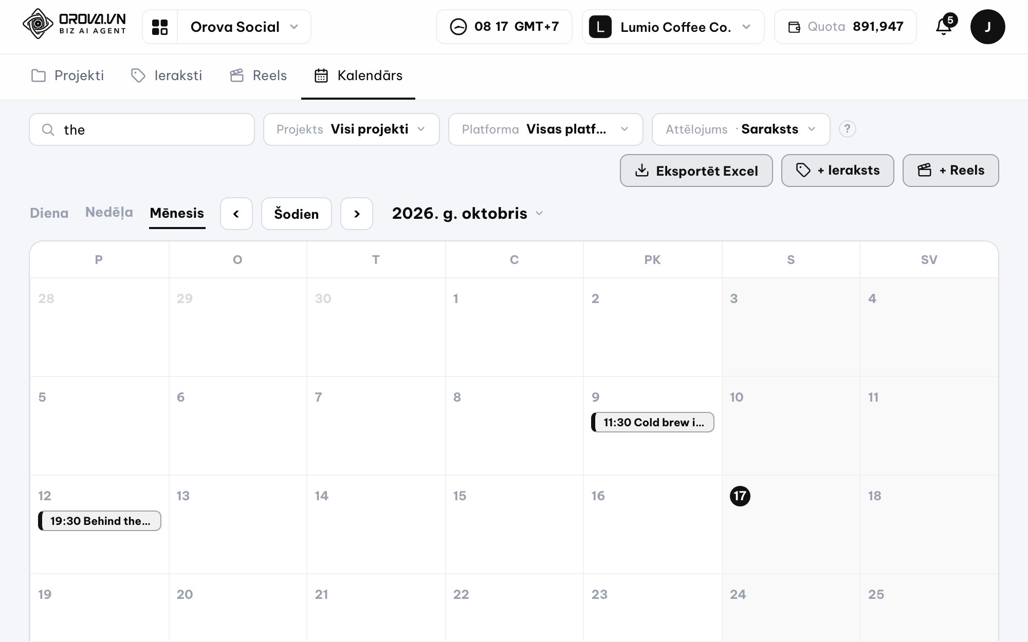 Plānojiet saturu uzskatāmāk