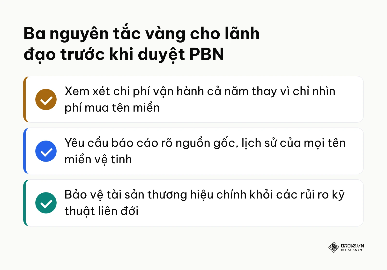 Tóm tắt 3 nguyên tắc cốt lõi khi duyệt dự án PBN