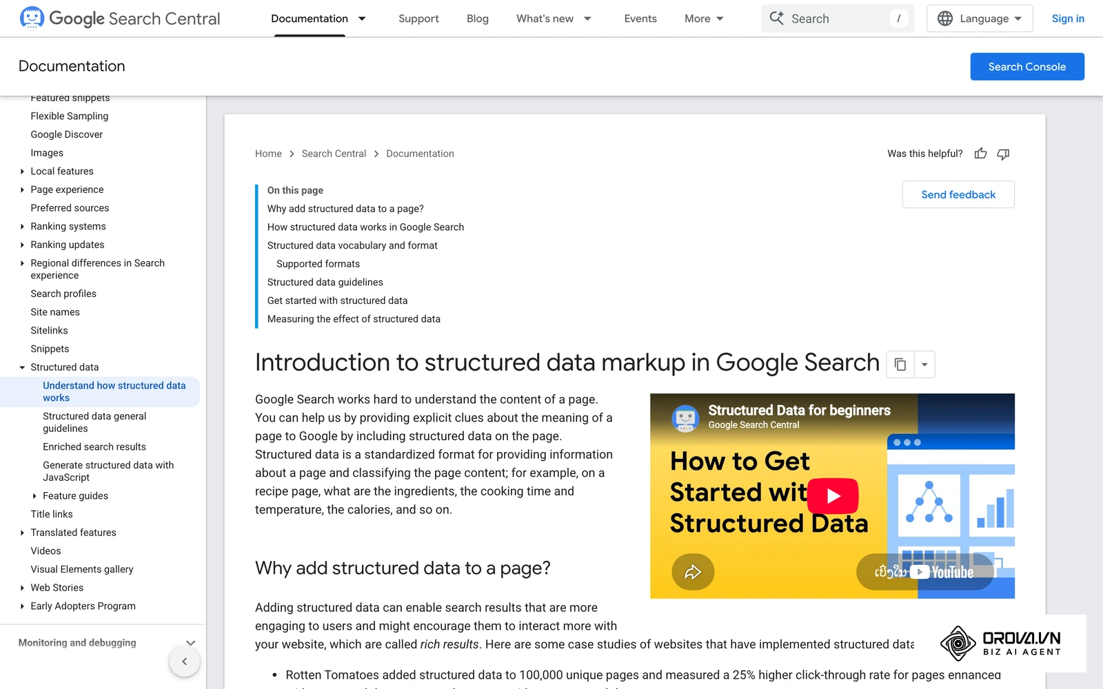 ໜ້າເອກະສານ Introduction to structured data markup ຂອງ Google Search Central ອະທິບາຍວິທີທີ່ Google ອ່ານ Schema markup ເພື່ອສະແດງ Rich Results.