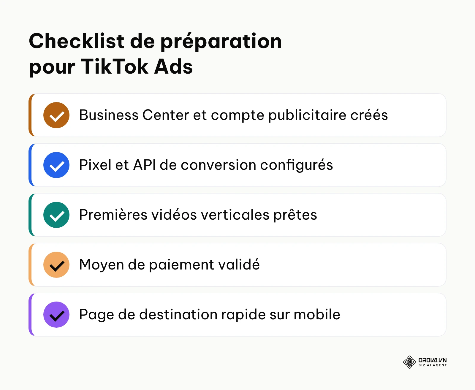 Liste des cinq éléments à préparer avant de lancer une publicité sur TikTok
