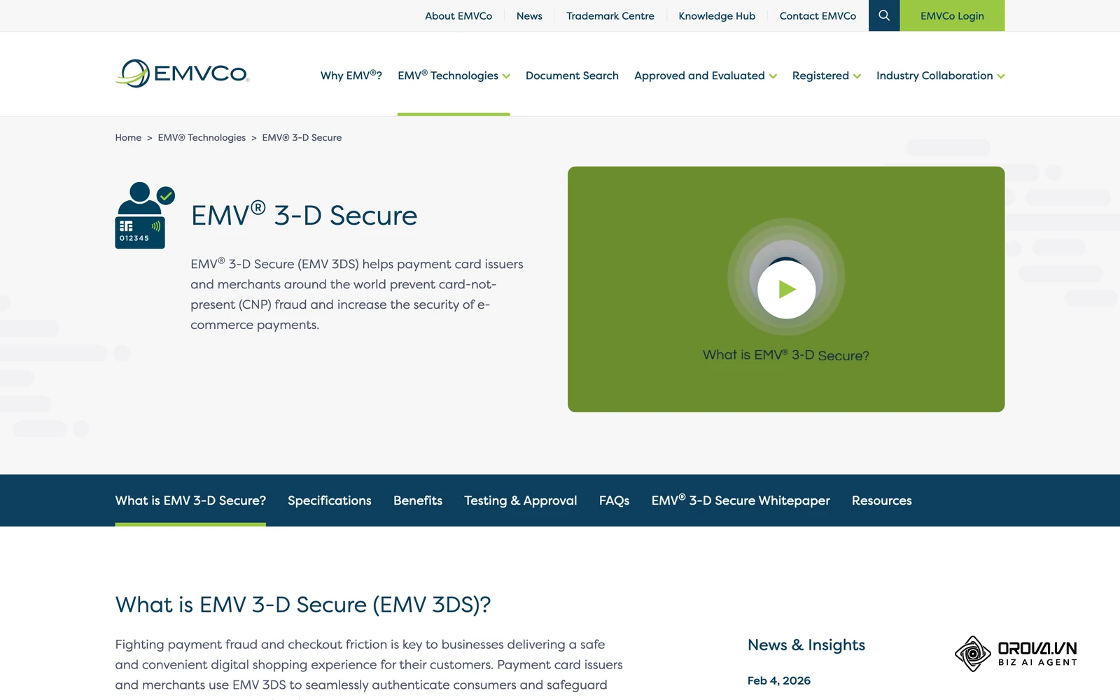 EMVCo's overview of 3-D Secure, the card authentication step that can make recurring ad charges fail.