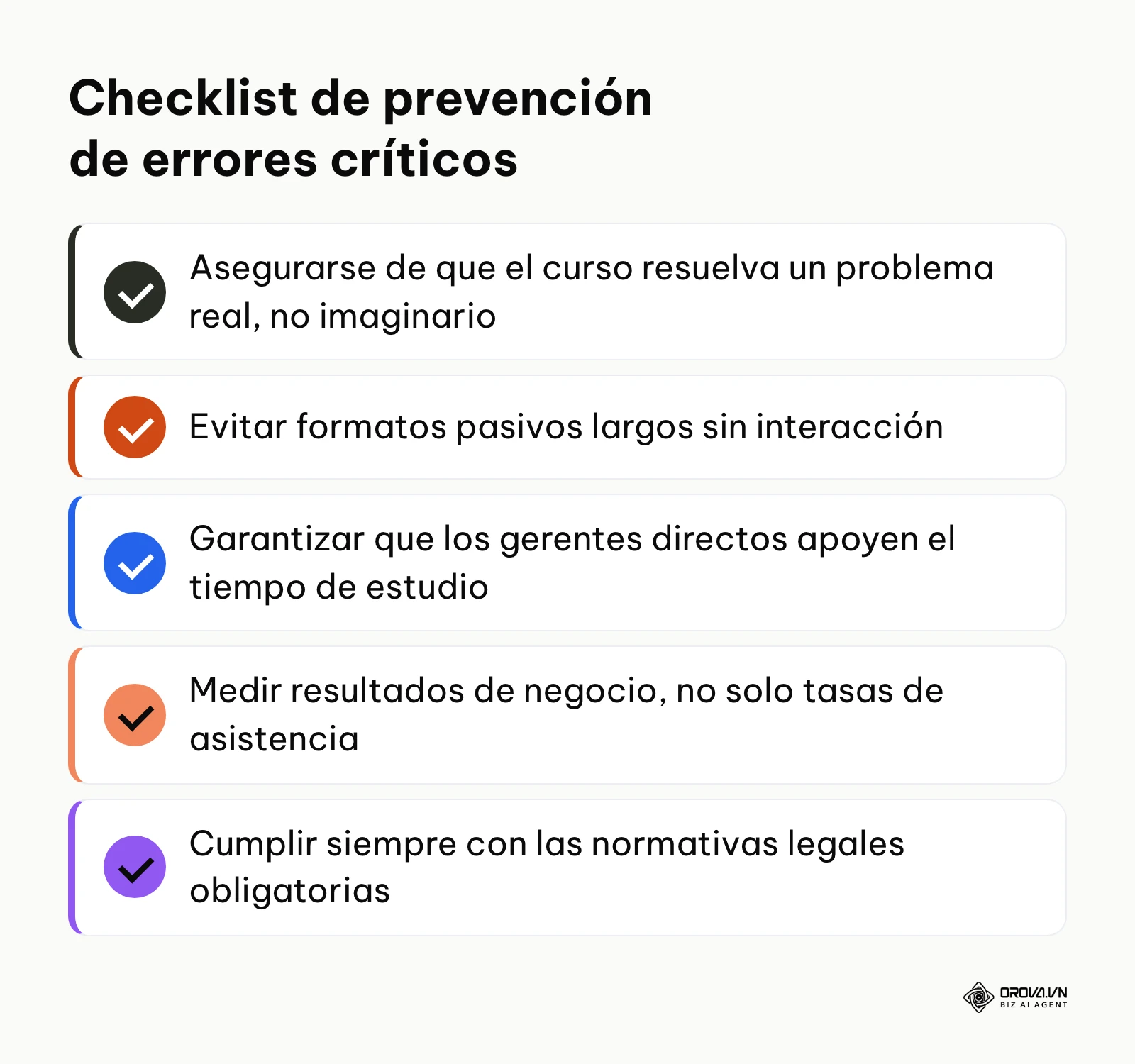 Lista de verificación para evitar los errores más comunes al lanzar un programa de capacitación