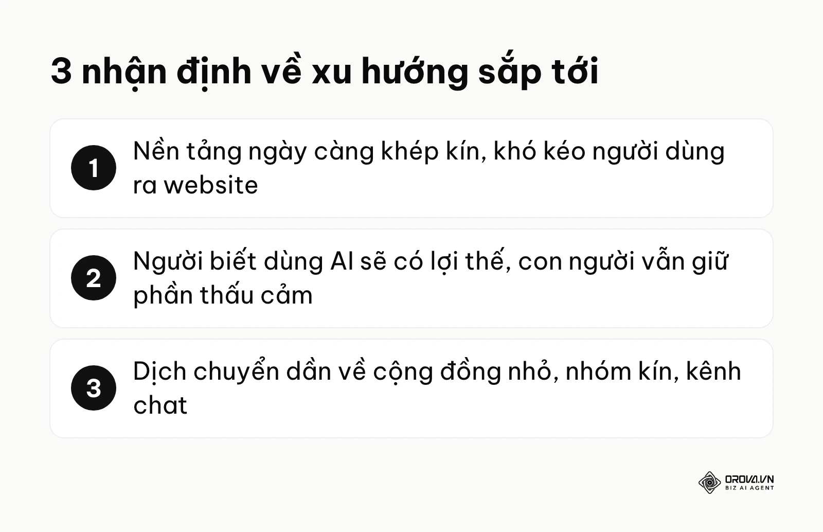 Ba nhận định của tác giả về xu hướng quản lý mạng xã hội