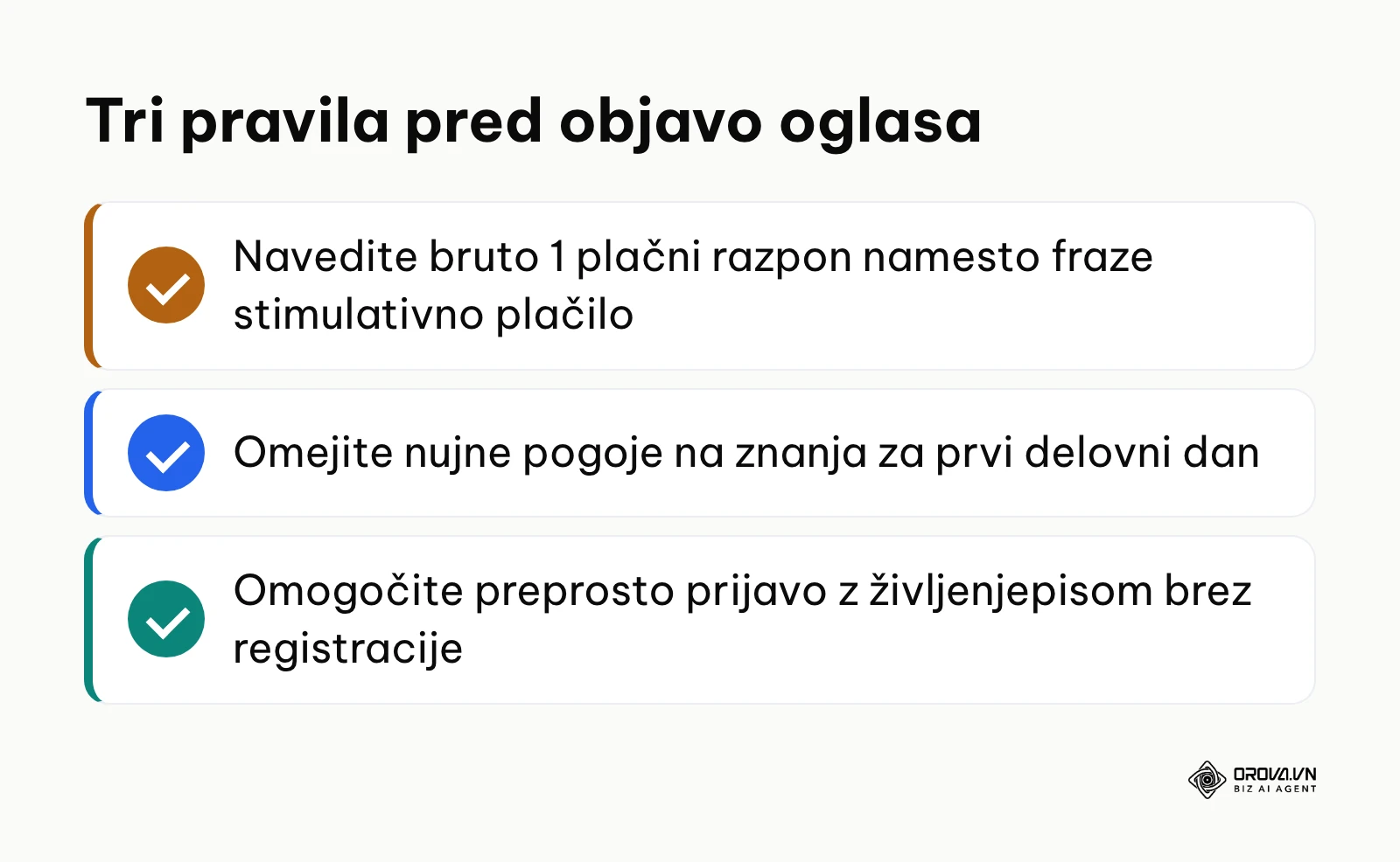 Seznam treh ključnih pravil za odpravo napak pri pisanju zaposlitvenega razpisa