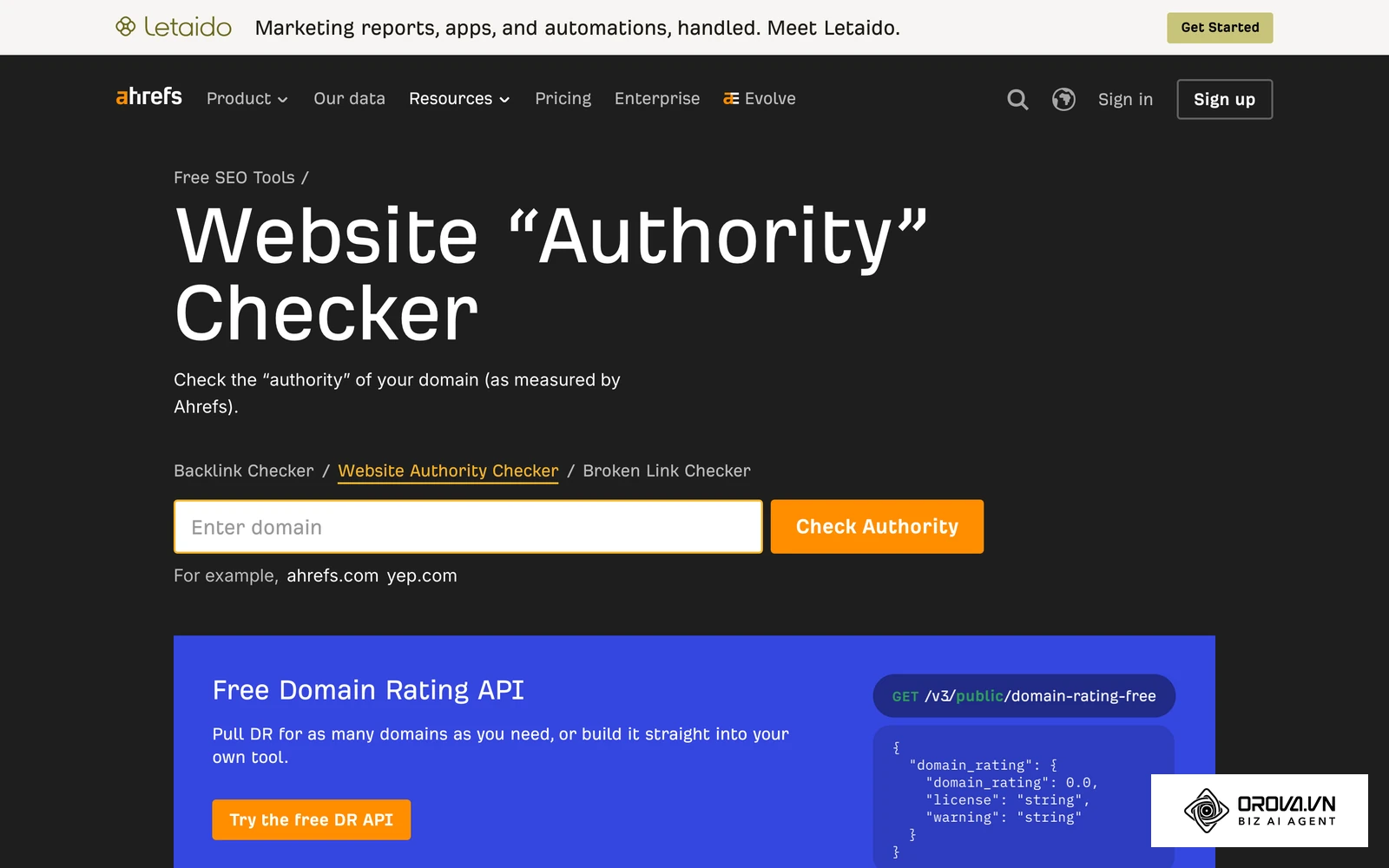 Tool for checking domain authority and evaluating the SEO value of potential press placements.