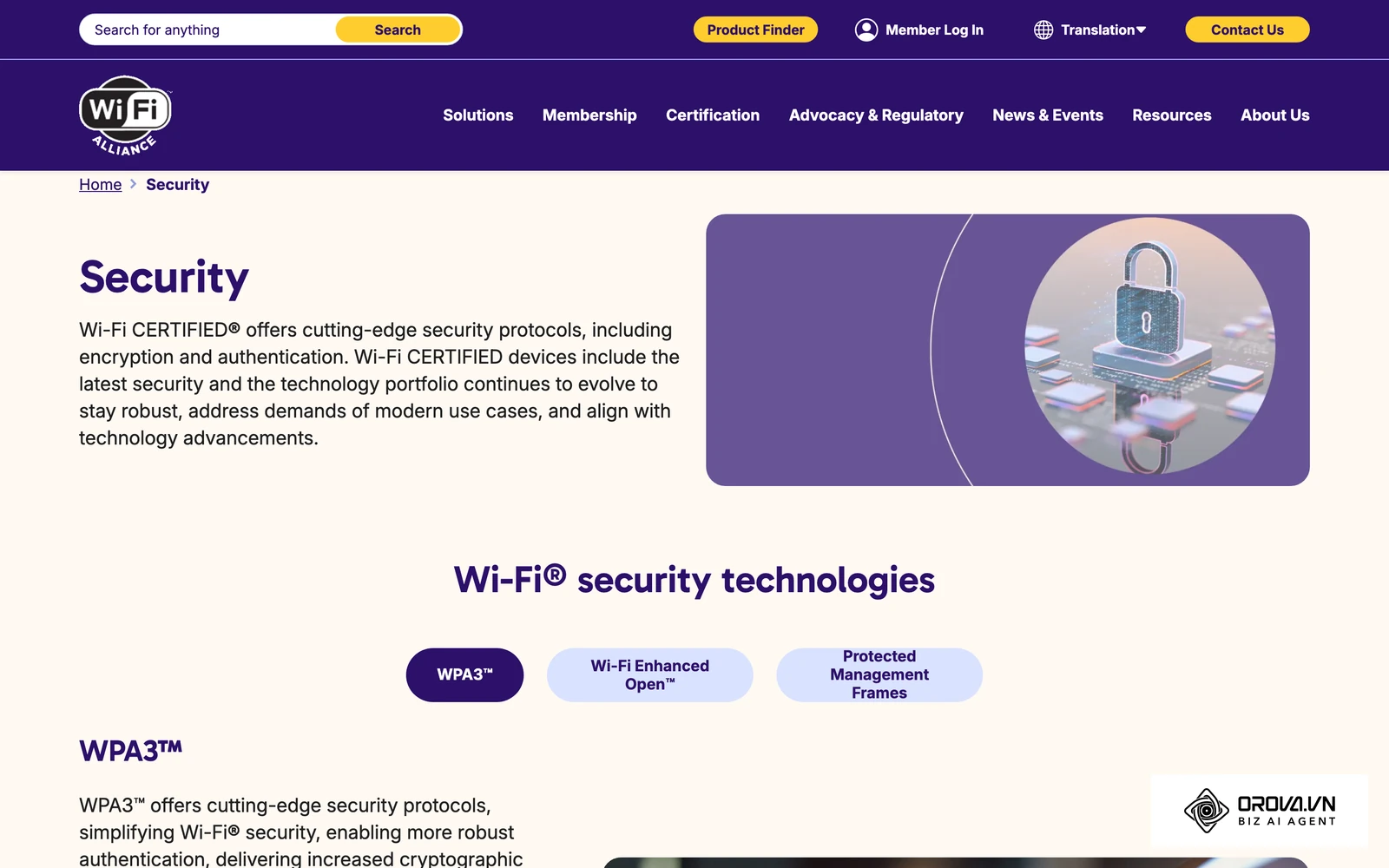 The Wi-Fi Alliance security page describes the WPA3 personal and enterprise protections discussed in this section.