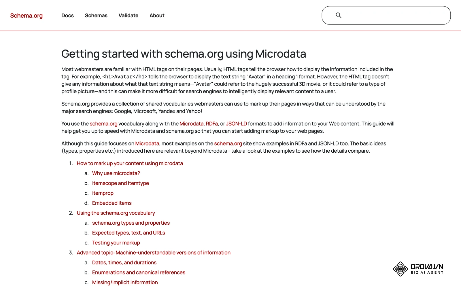 Schema.org 提供了標準化的結構化資料語彙，是協助搜尋引擎理解網站內容的必備規範。