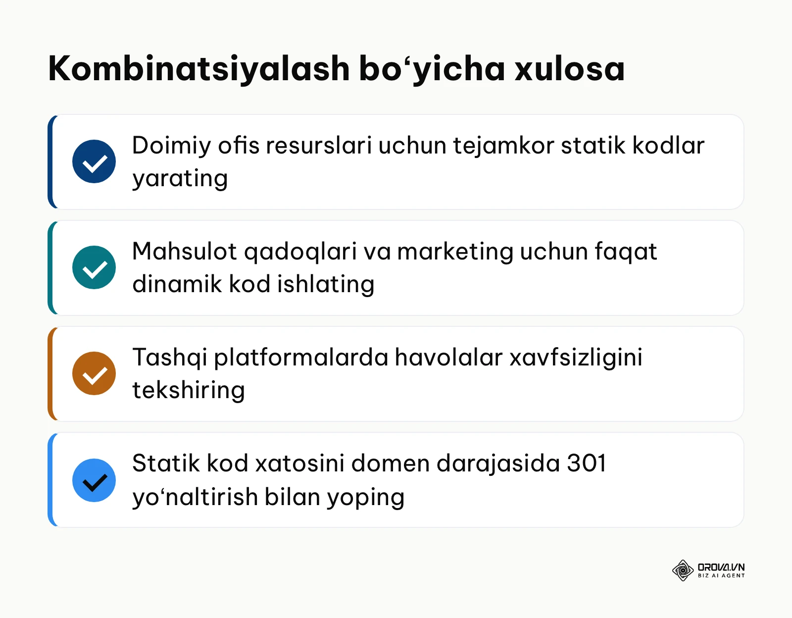Biznesda statik va dinamik QR kodlarni birgalikda qoʻllash qoidalari