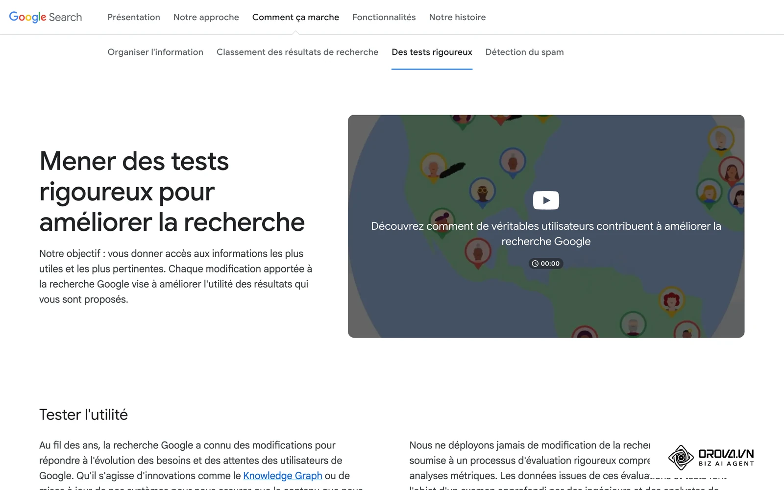 Google explique comment des évaluateurs humains testent la qualité des résultats de recherche.