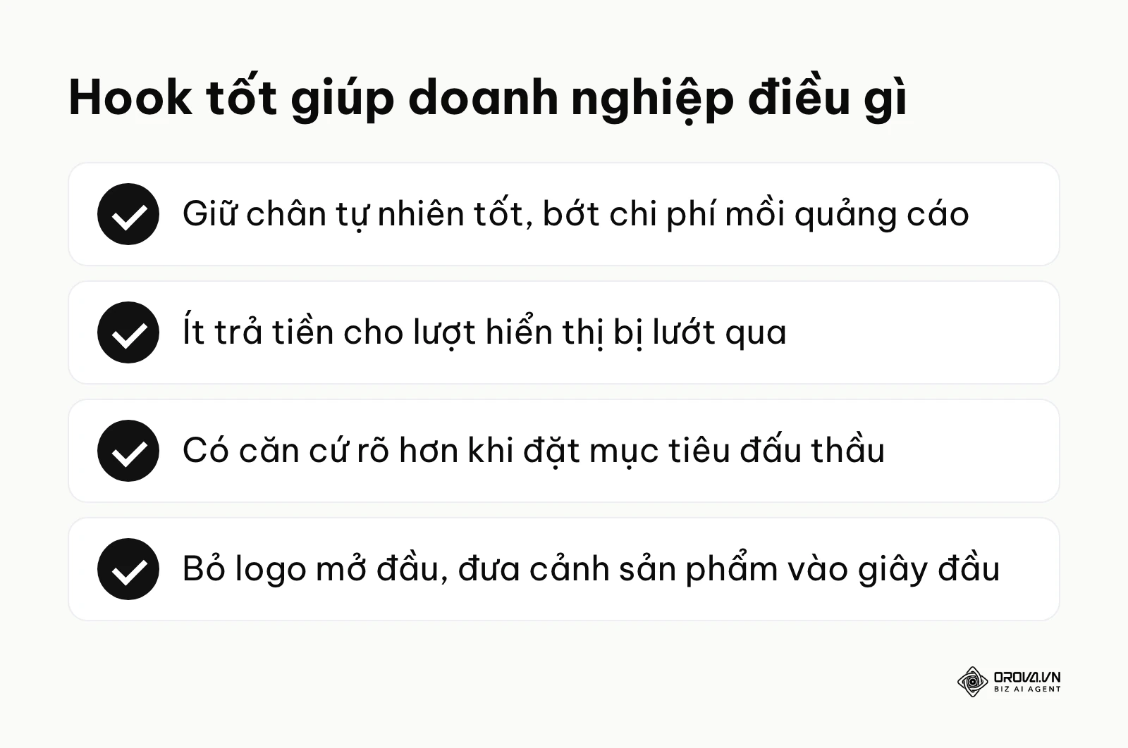 Tóm tắt lợi ích của hook TikTok tốt đối với doanh nghiệp đầu tư nội dung video