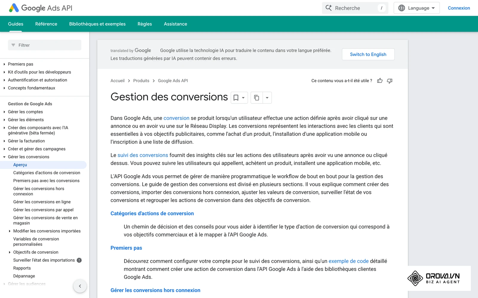 Documentation officielle Google Ads sur l'import des conversions.