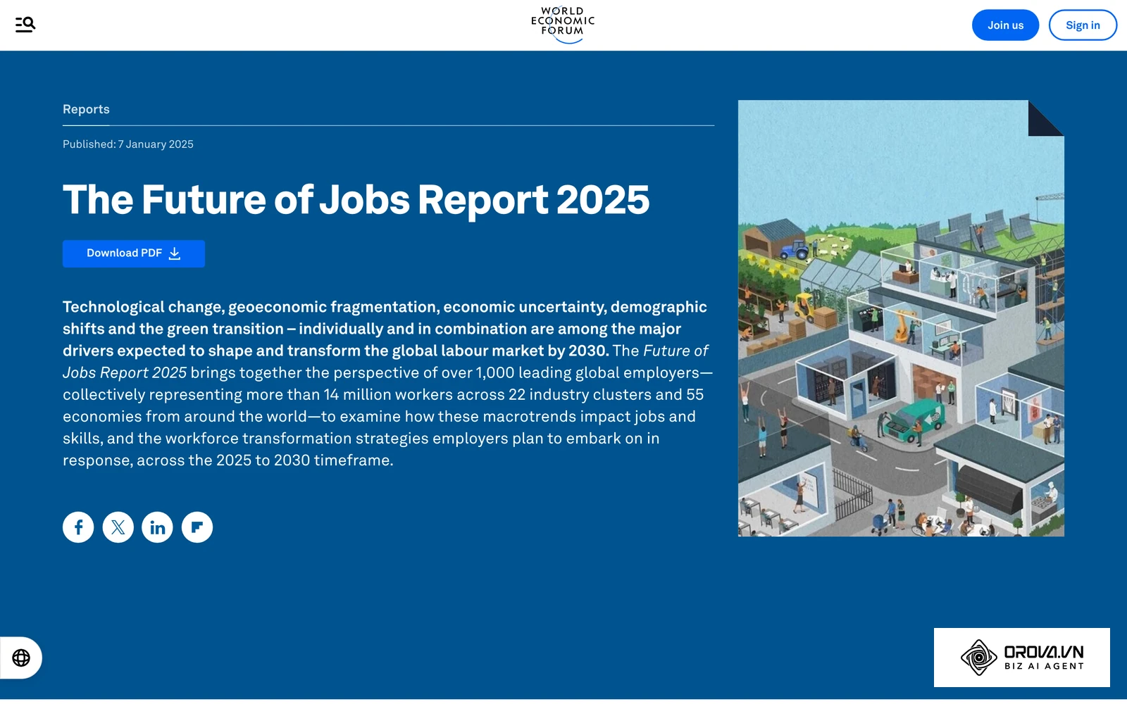 របាយការណ៍ Future of Jobs របស់ World Economic Forum តាមដានការផ្លាស់ប្តូរជំនាញដែលនិយោជកត្រូវការ។