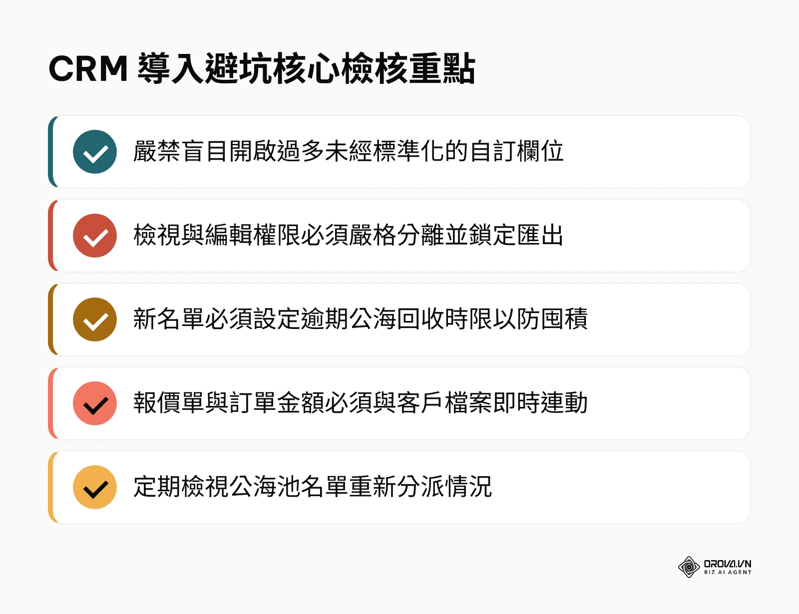 CRM導入避坑核心檢核重點清單