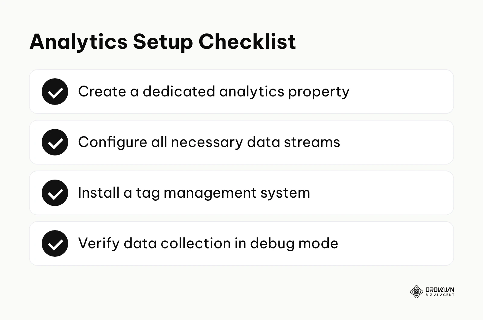 Checklist for setting up your primary analytics engine properly