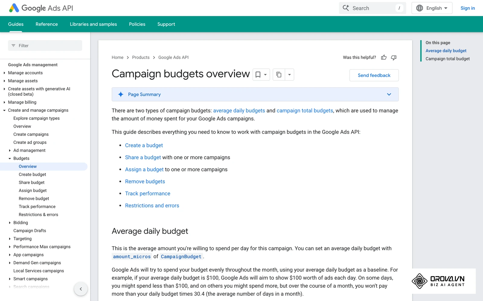 Google's official documentation on campaign budgets, the first guardrail to set before any automation.