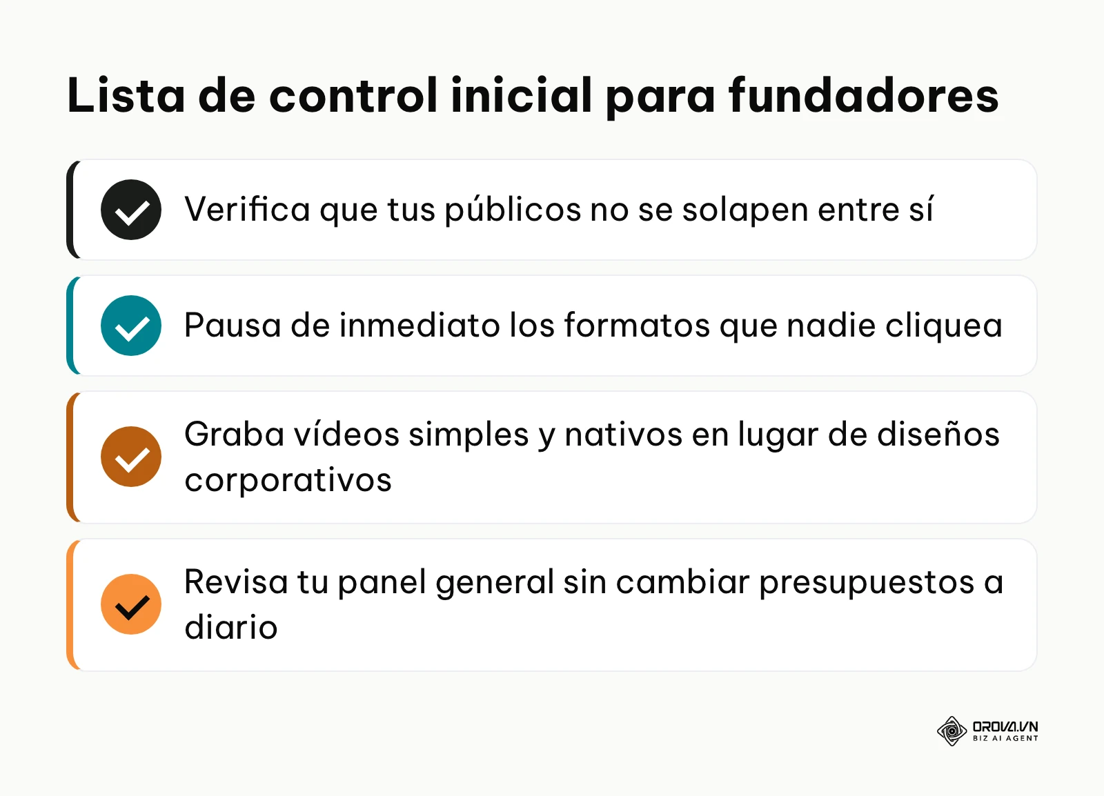 Lista de tareas de optimización básica enfocada en reducir el despilfarro publicitario