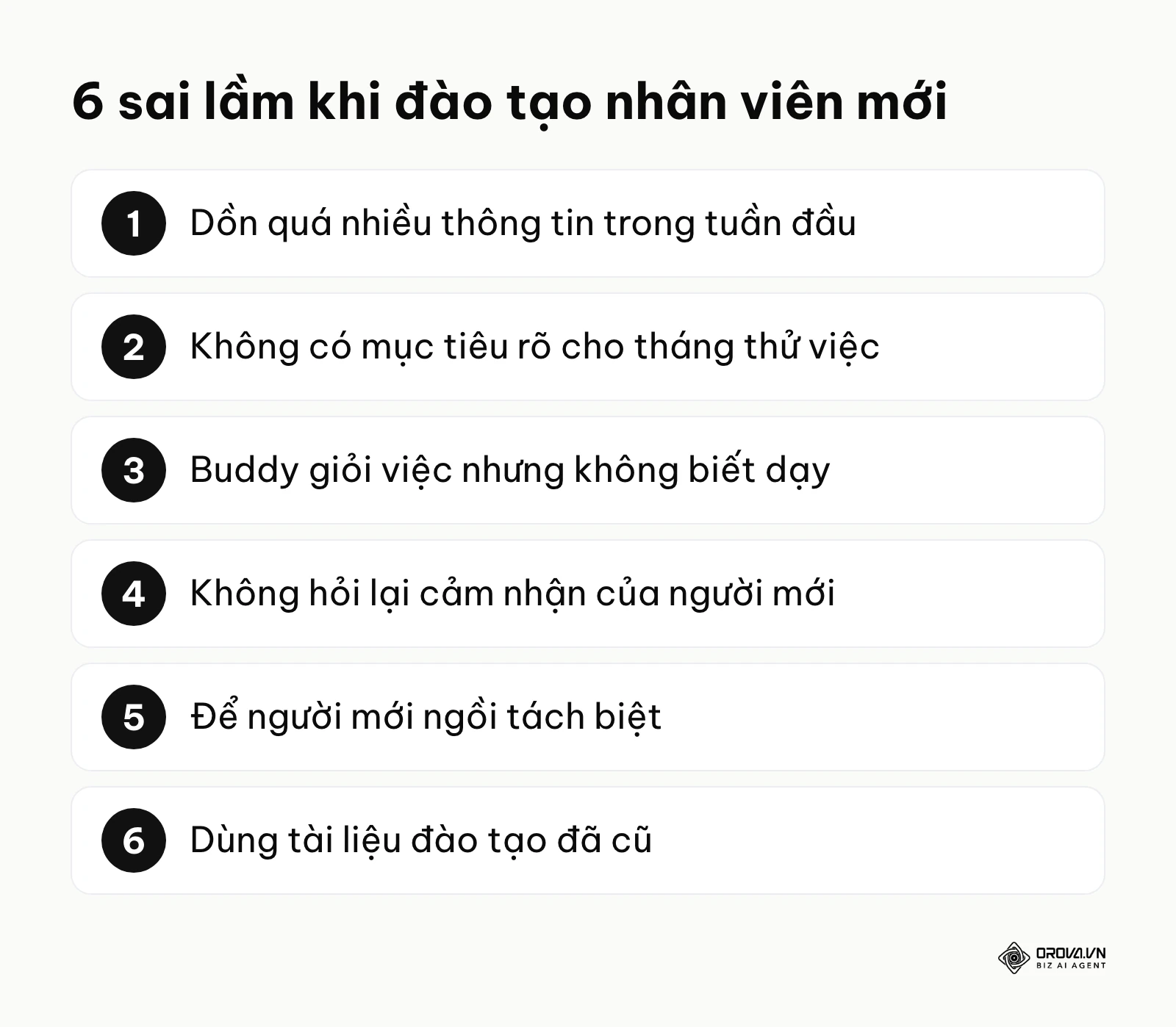Sáu sai lầm hay gặp khi đào tạo nhân viên mới