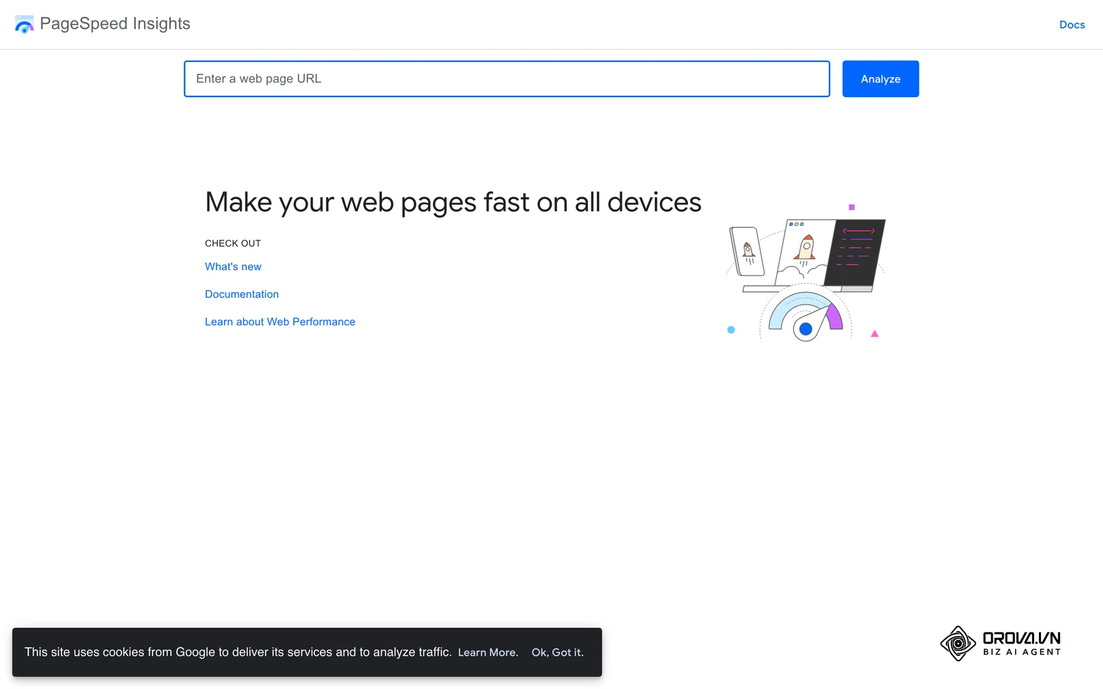 PageSpeed Insights, a quick way to check whether a slow mobile landing page is killing your test.