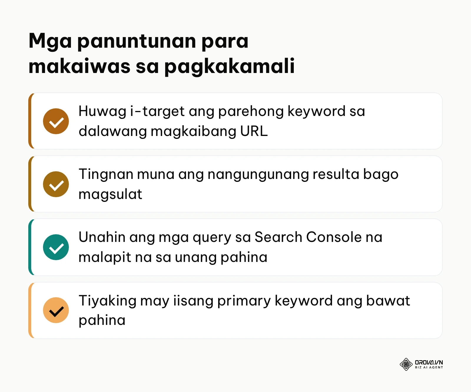 Checklist ng mga dapat tandaan upang maiwasan ang mga karaniwang pagkakamali sa keyword research