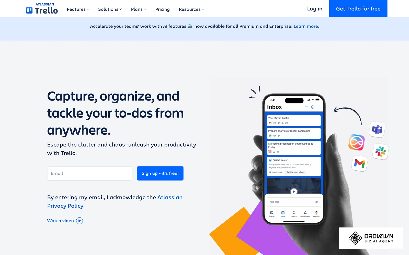 Trello ເປັນຕົວຢ່າງເຄື່ອງມື No-code ສ້າງກະດານ Kanban ສຳລັບວິທີ Hybrid