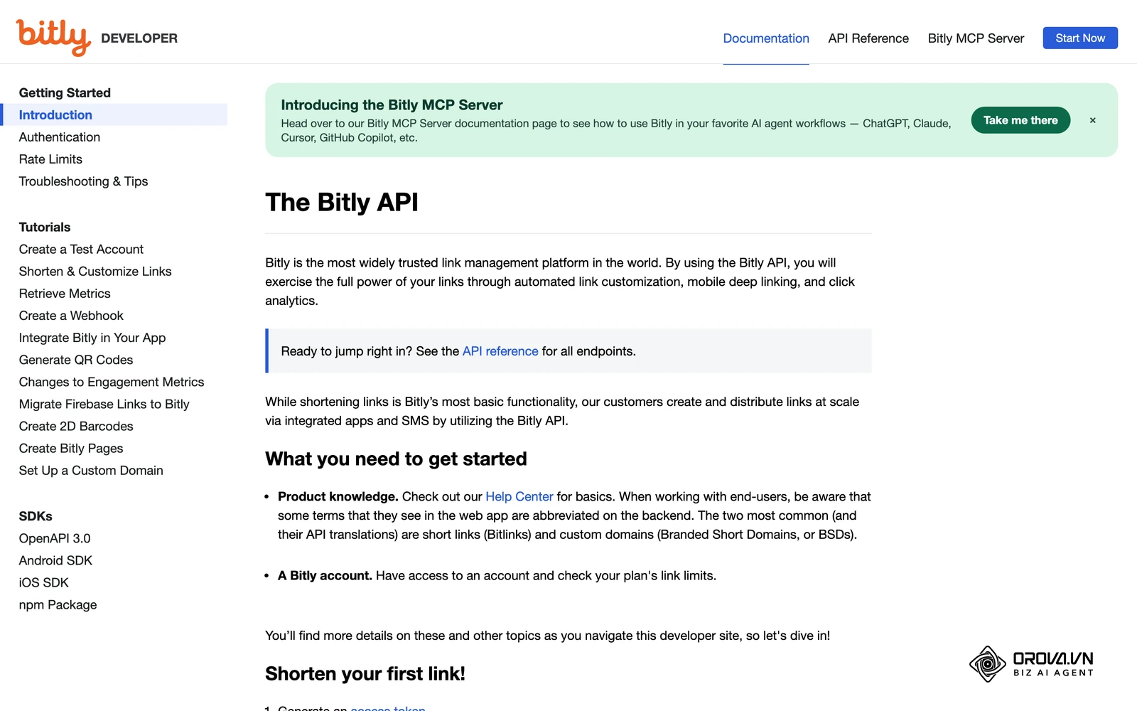 Bitly's developer documentation, where its API for reading link data is described.