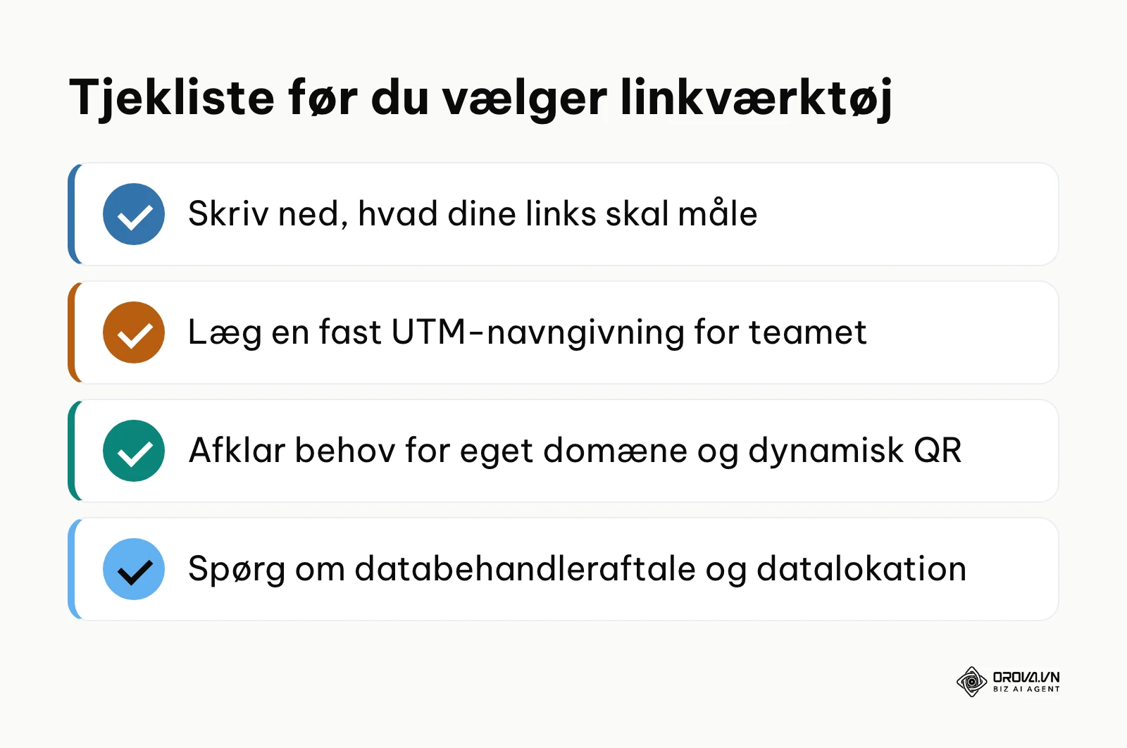 Tjekliste med fire punkter, før du vælger en URL shortener.