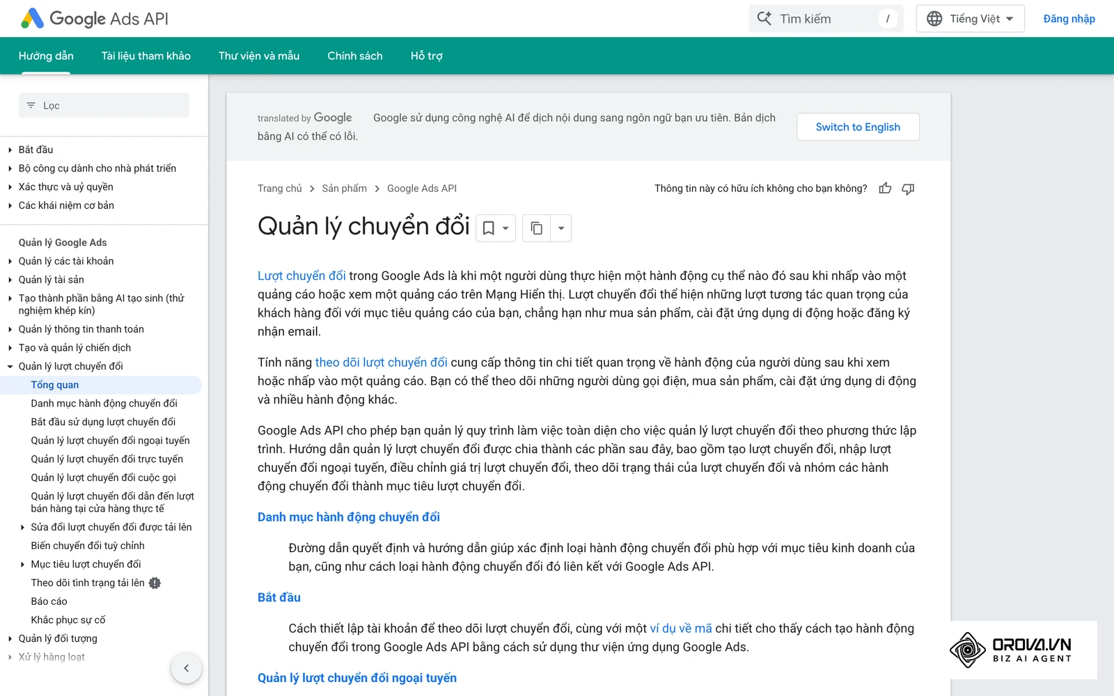 Tài liệu chính thức của Google Ads về theo dõi chuyển đổi, nền móng của mọi chiến lược đặt giá thầu thông minh.