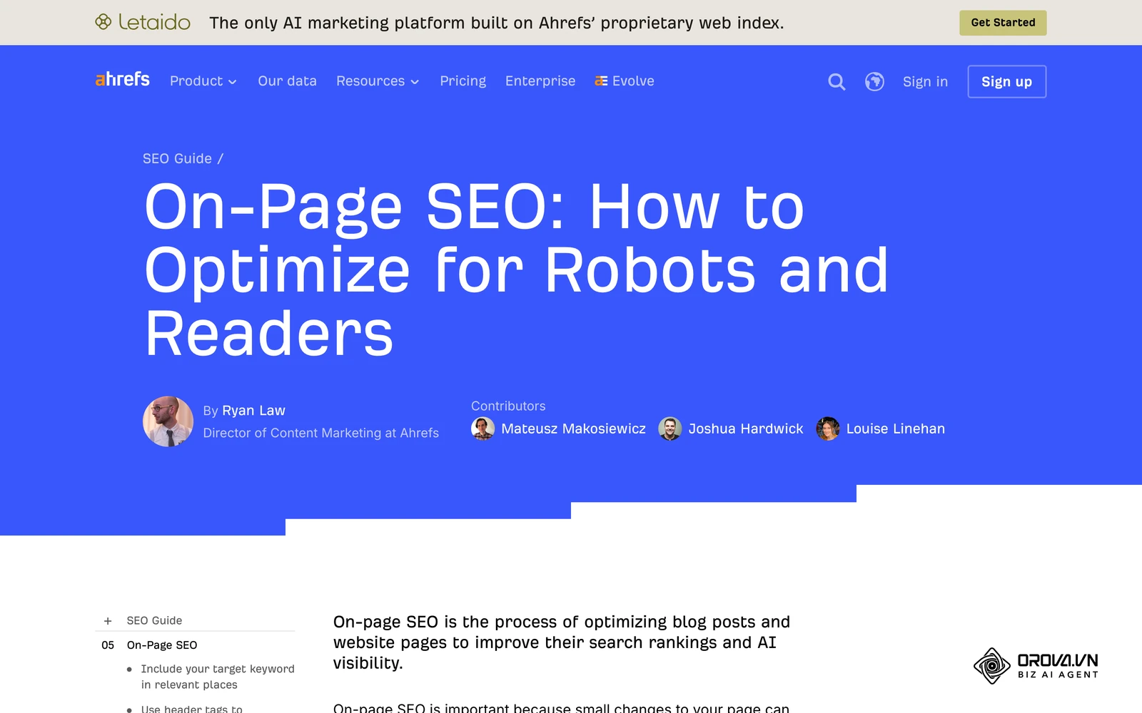 Một bài hướng dẫn on-page có cấu trúc rõ ràng, từ khóa nằm tự nhiên trong các tiêu đề phụ.