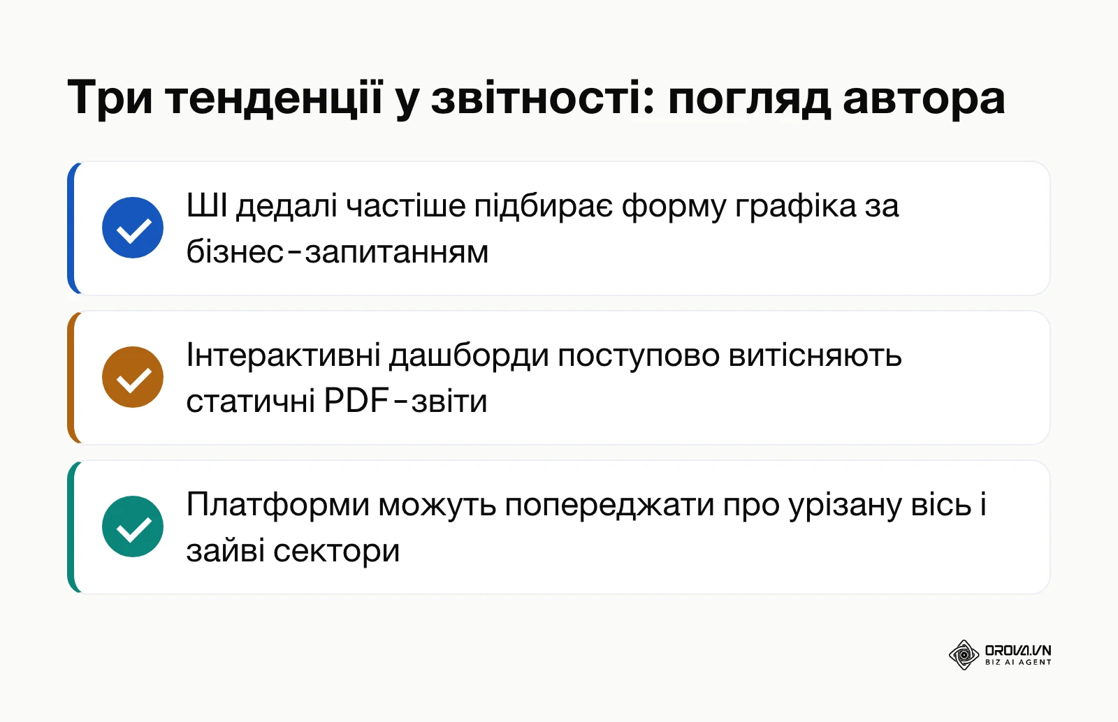 Три тенденції візуалізації даних у звітах на думку автора