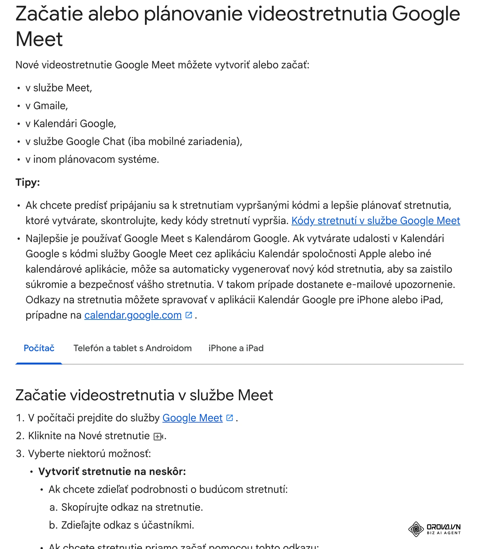 Slovenský Pomocník Google Meet: postup, ako začať alebo naplánovať videostretnutie.