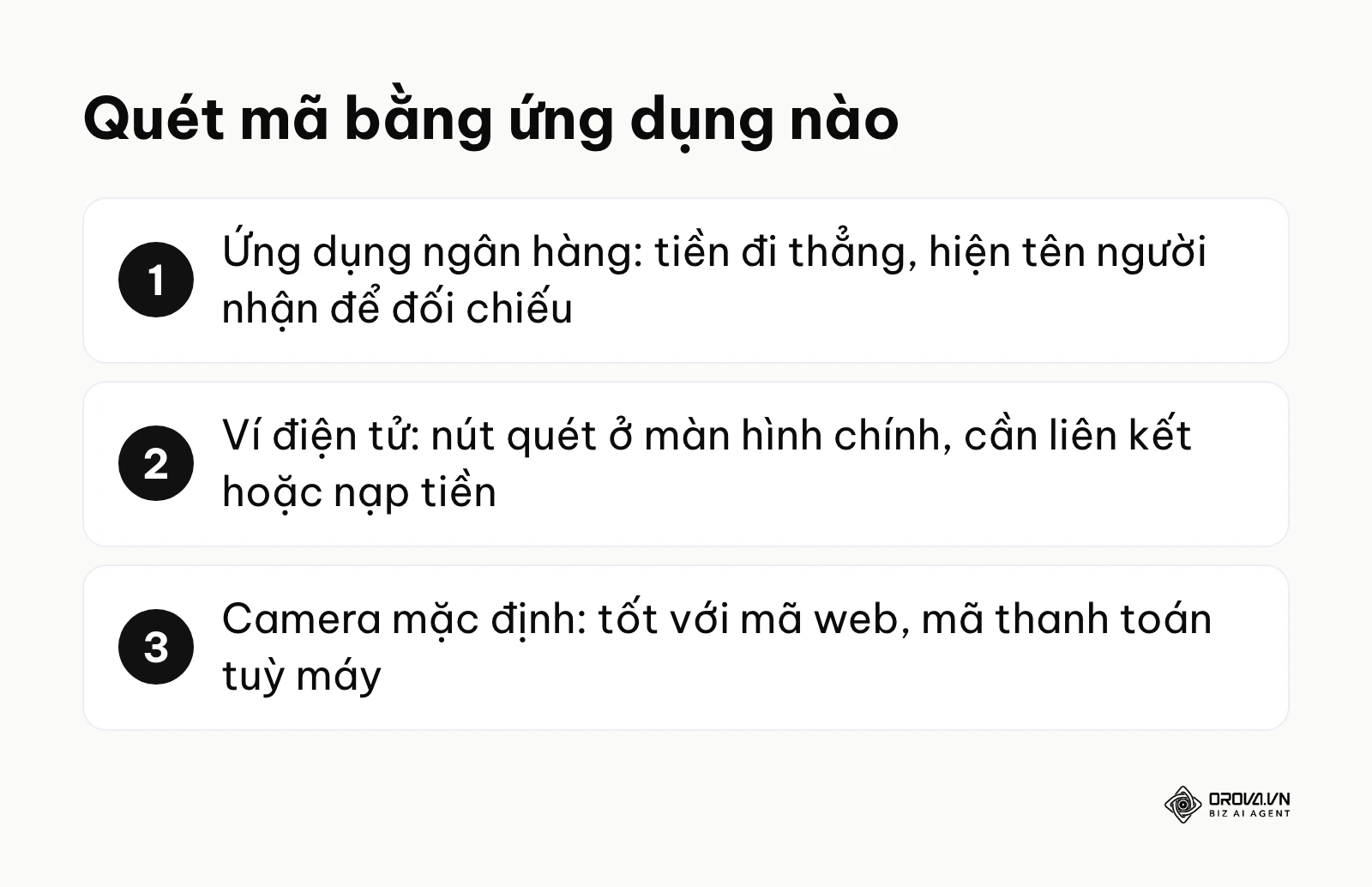 So sánh ba cách quét mã QR thanh toán: ứng dụng ngân hàng, ví điện tử, camera điện thoại