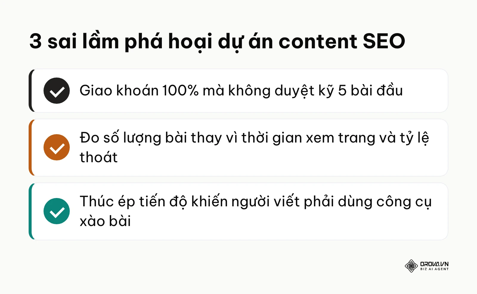 Danh sách các sai lầm cần tránh khi làm việc với agency viết bài