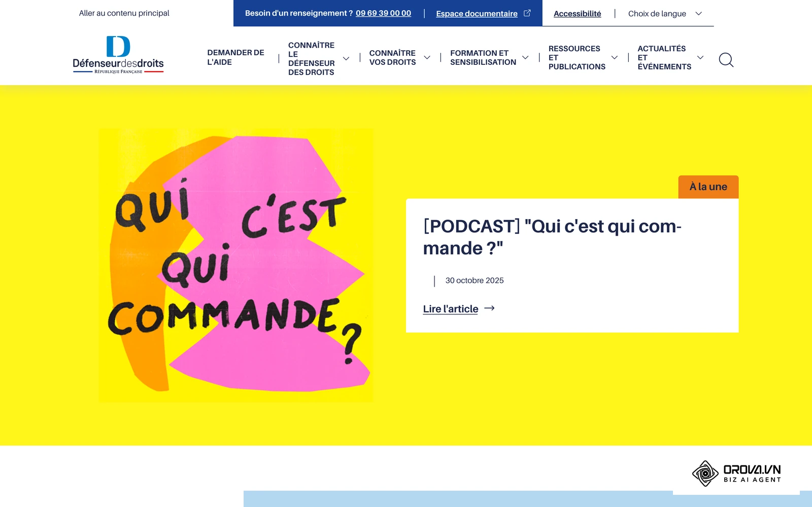 Le Défenseur des droits, autorité indépendante compétente en matière de discrimination, y compris à l'embauche.