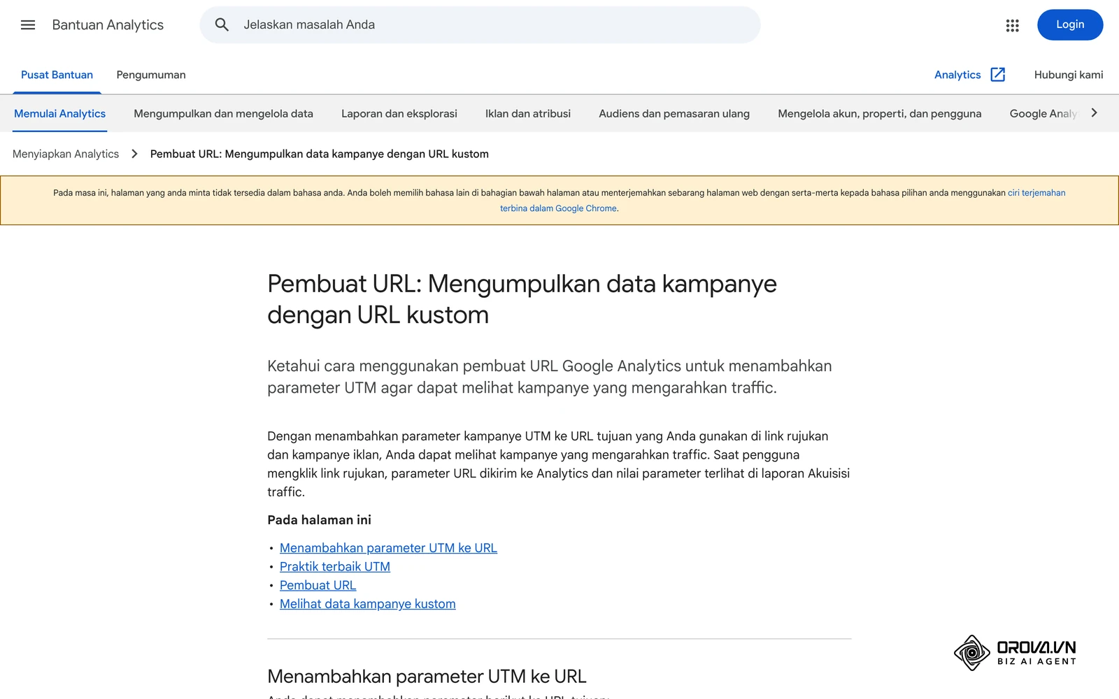 Bantuan rasmi Google Analytics (versi bahasa Indonesia): cara menambah parameter UTM pada URL untuk mengumpul data kempen.