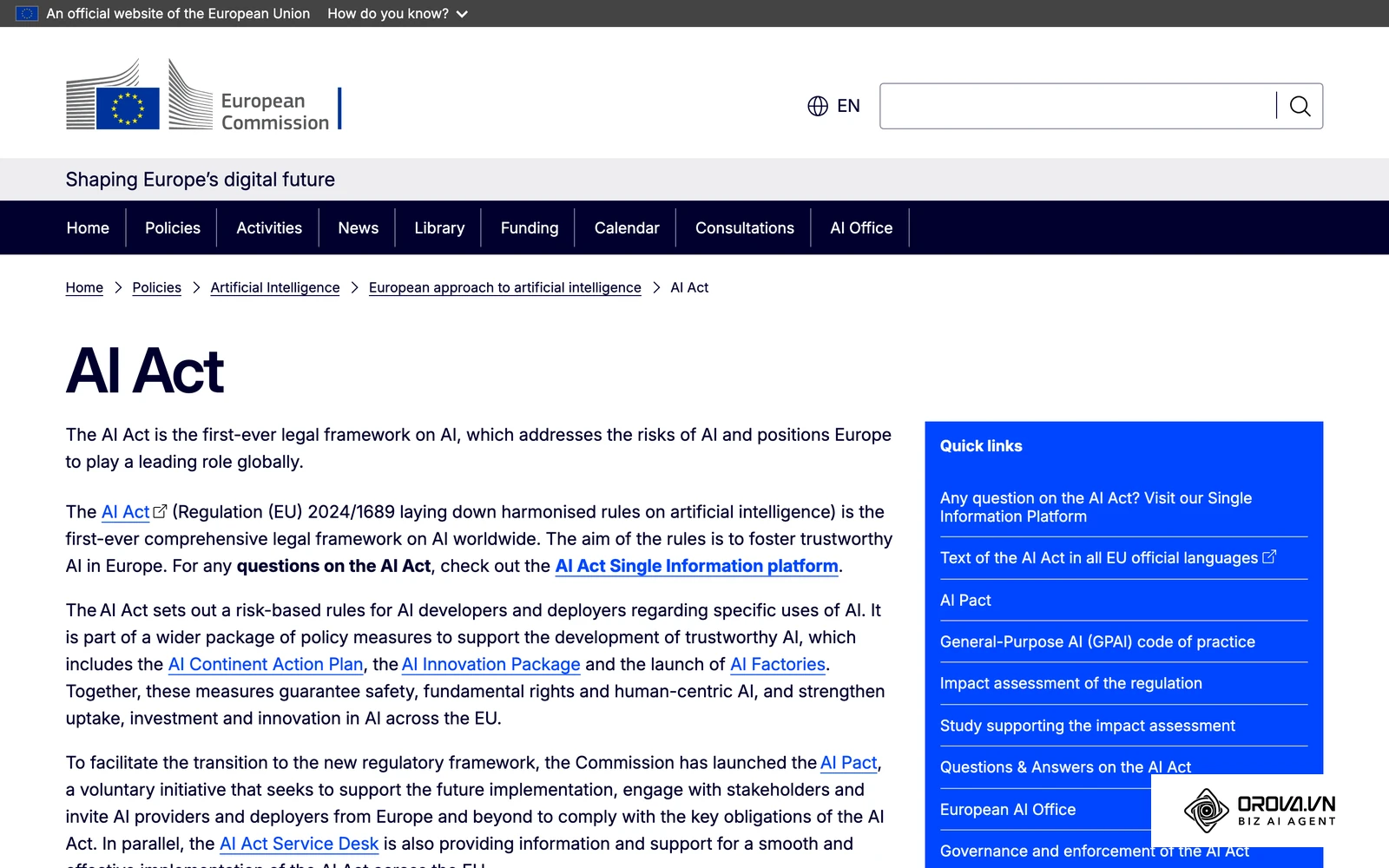 The European Commission's overview of the AI regulatory framework, useful when assessing HR tech vendors.
