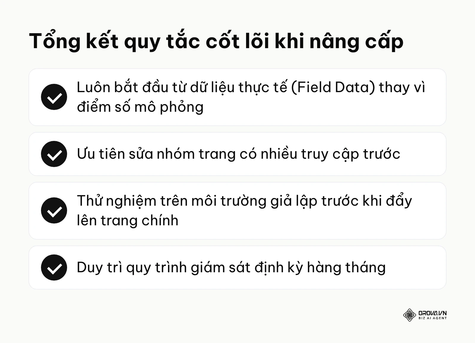 Bảng tóm tắt 4 nguyên tắc quan trọng cần nhớ khi bắt đầu làm quen
