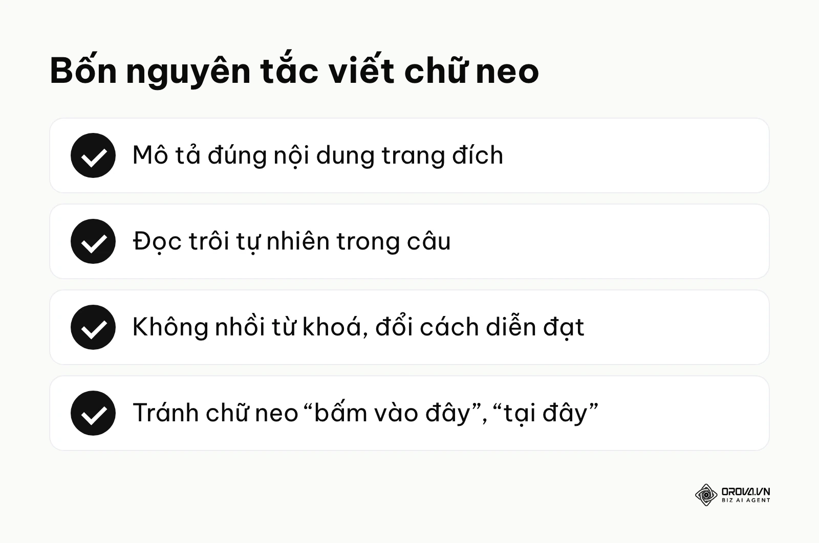 Bốn nguyên tắc viết anchor text đúng