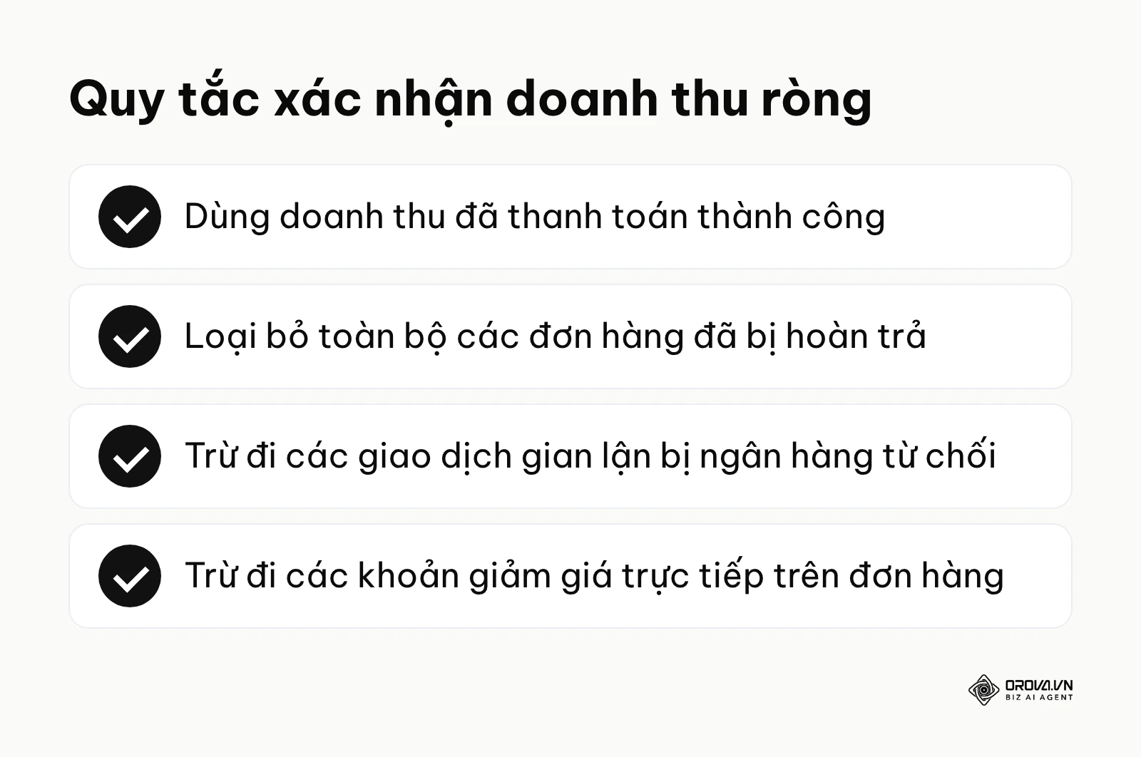 Danh sách các loại giao dịch cần loại trừ khỏi doanh thu tính toán