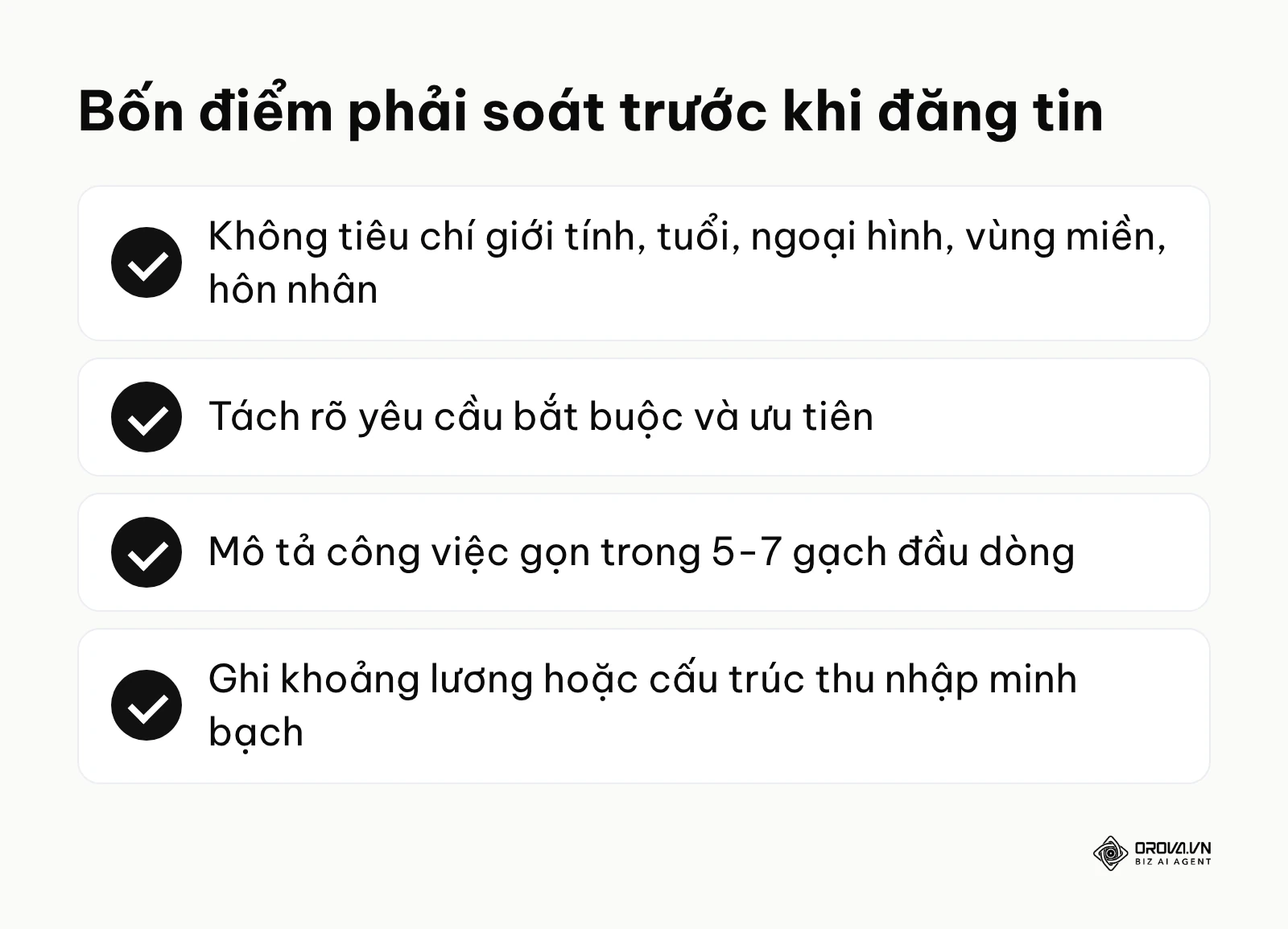 Các nguyên tắc không thể bỏ qua để đảm bảo tính chuyên nghiệp của tin đăng