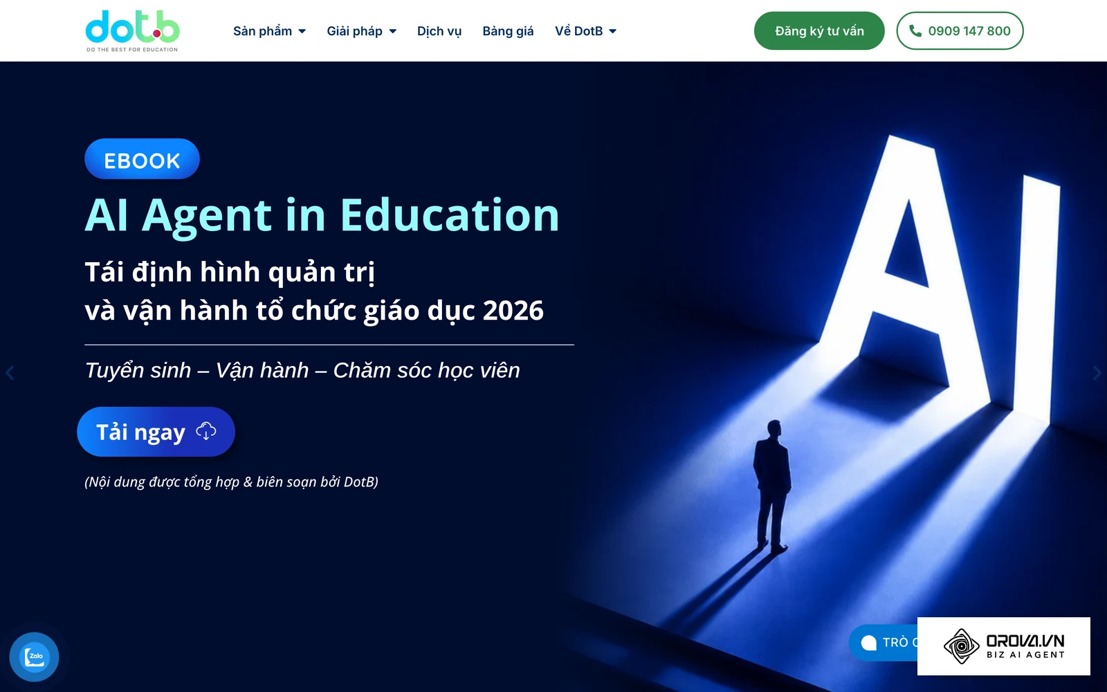 Trang chủ DotB, nhà cung cấp giải pháp công nghệ giáo dục tại Việt Nam.