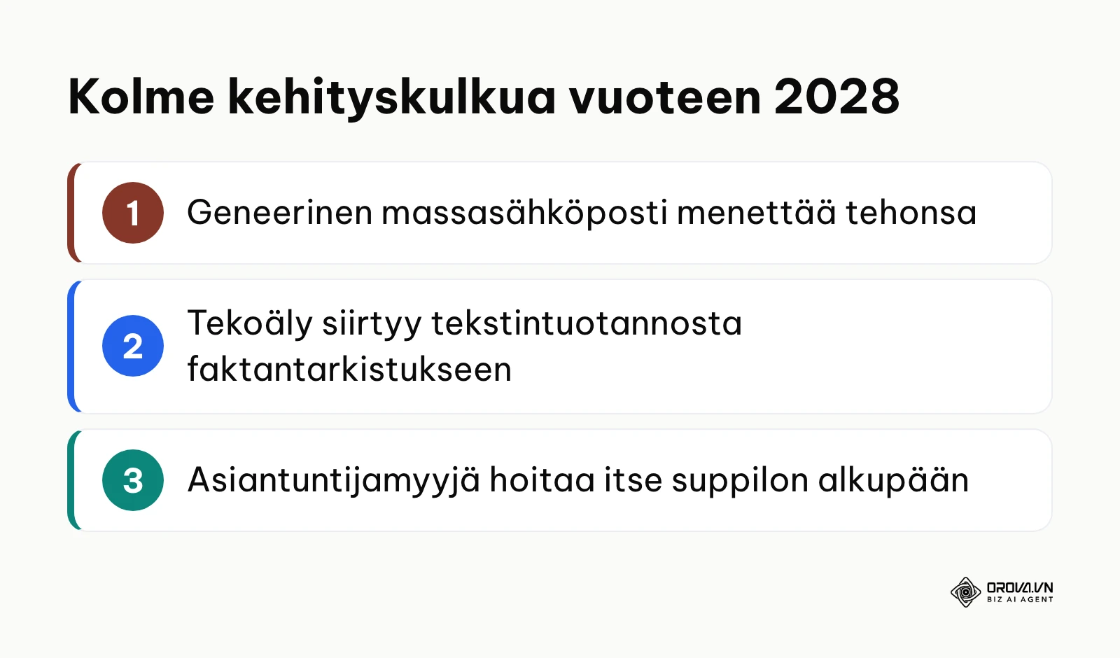 Kirjoittajan kolme näkemystä B2B-uusasiakashankinnan kehityksestä.