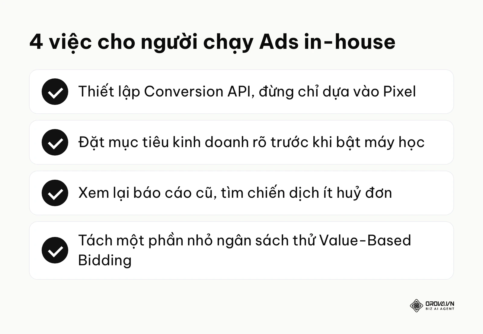 Bốn việc người chạy quảng cáo trong công ty cần làm để áp dụng LTV