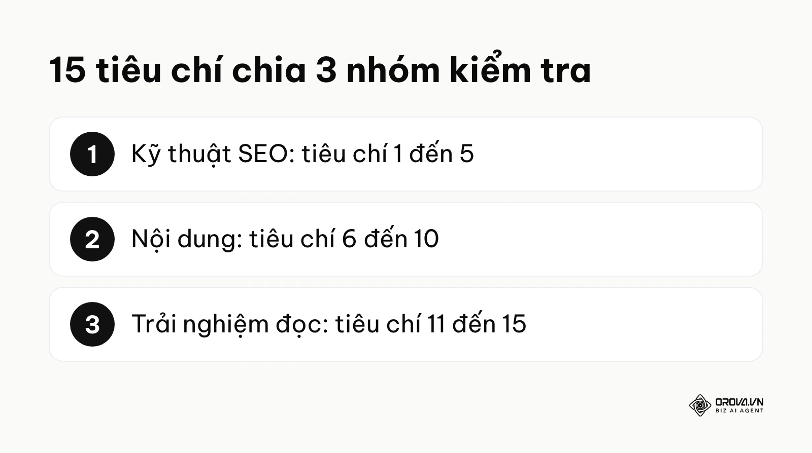 Danh sách 3 nhóm tiêu chí quan trọng khi rà soát bài viết SEO
