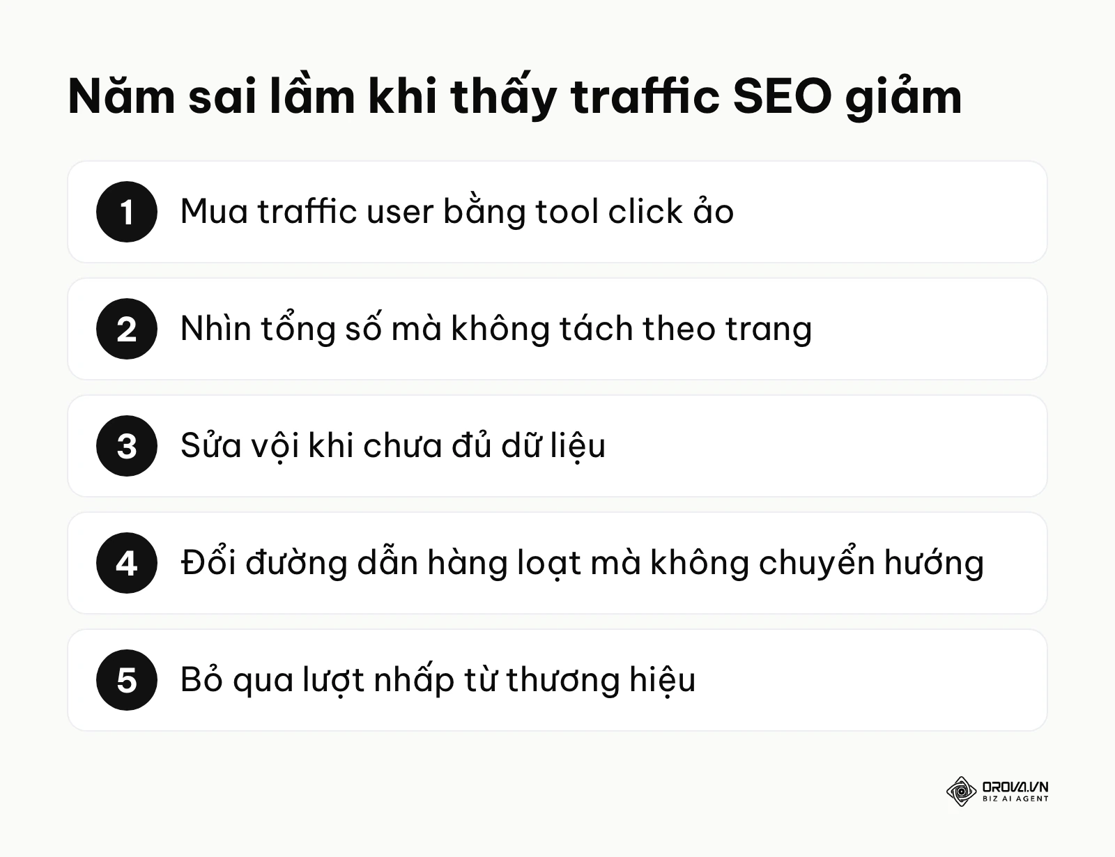 Năm sai lầm hay gặp khi đọc và xử lý traffic SEO giảm