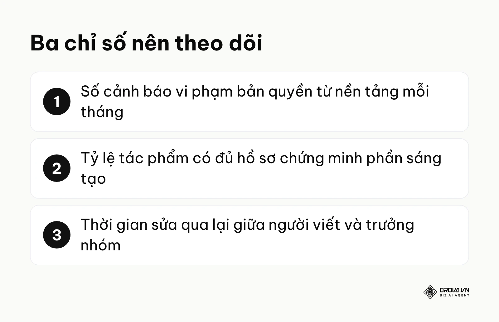 Ba chỉ số đo lợi ích của việc kiểm soát bản quyền nội dung và AI