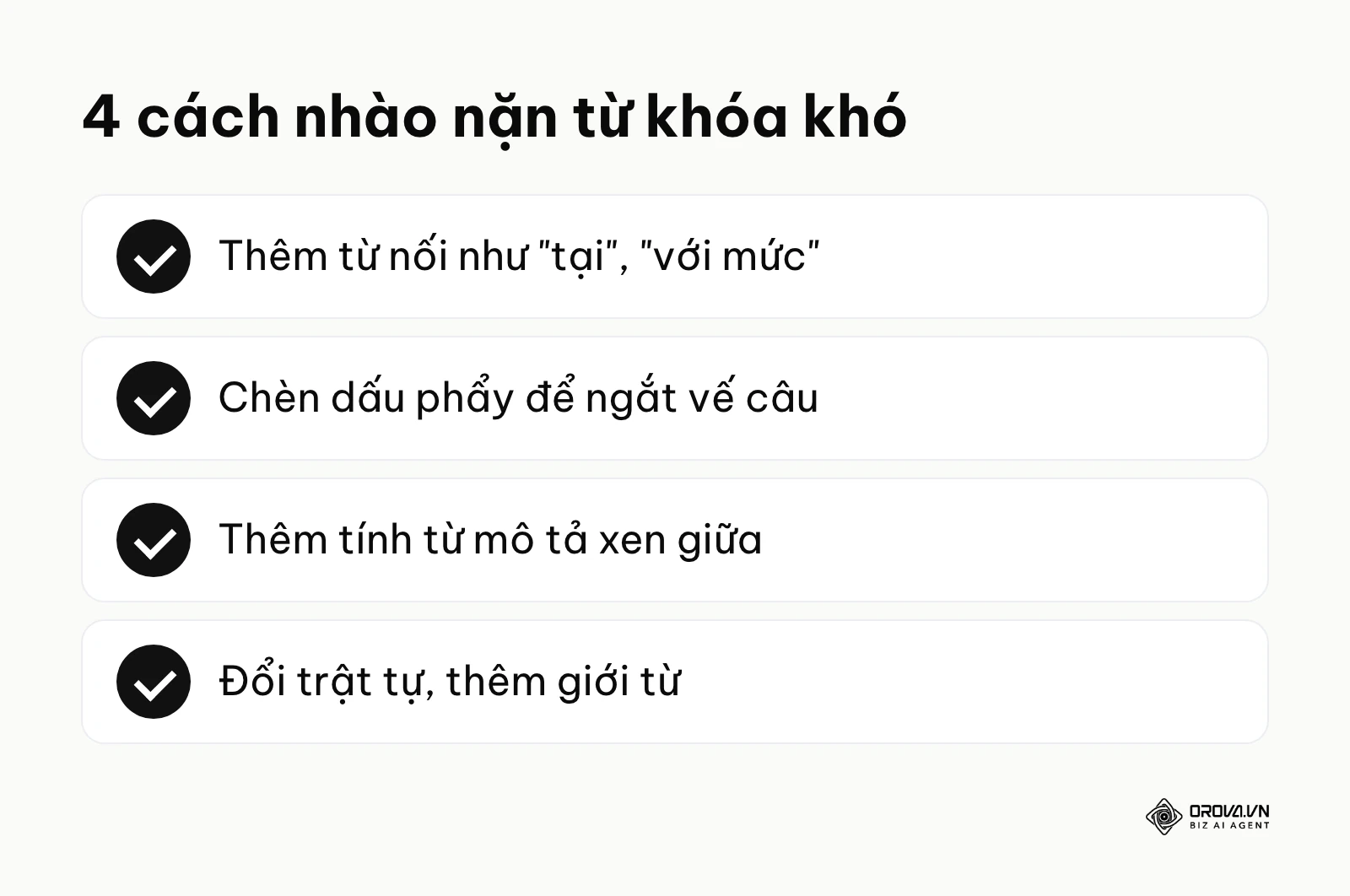 Bốn kỹ thuật chèn từ khóa dài, sai ngữ pháp vào câu văn tự nhiên