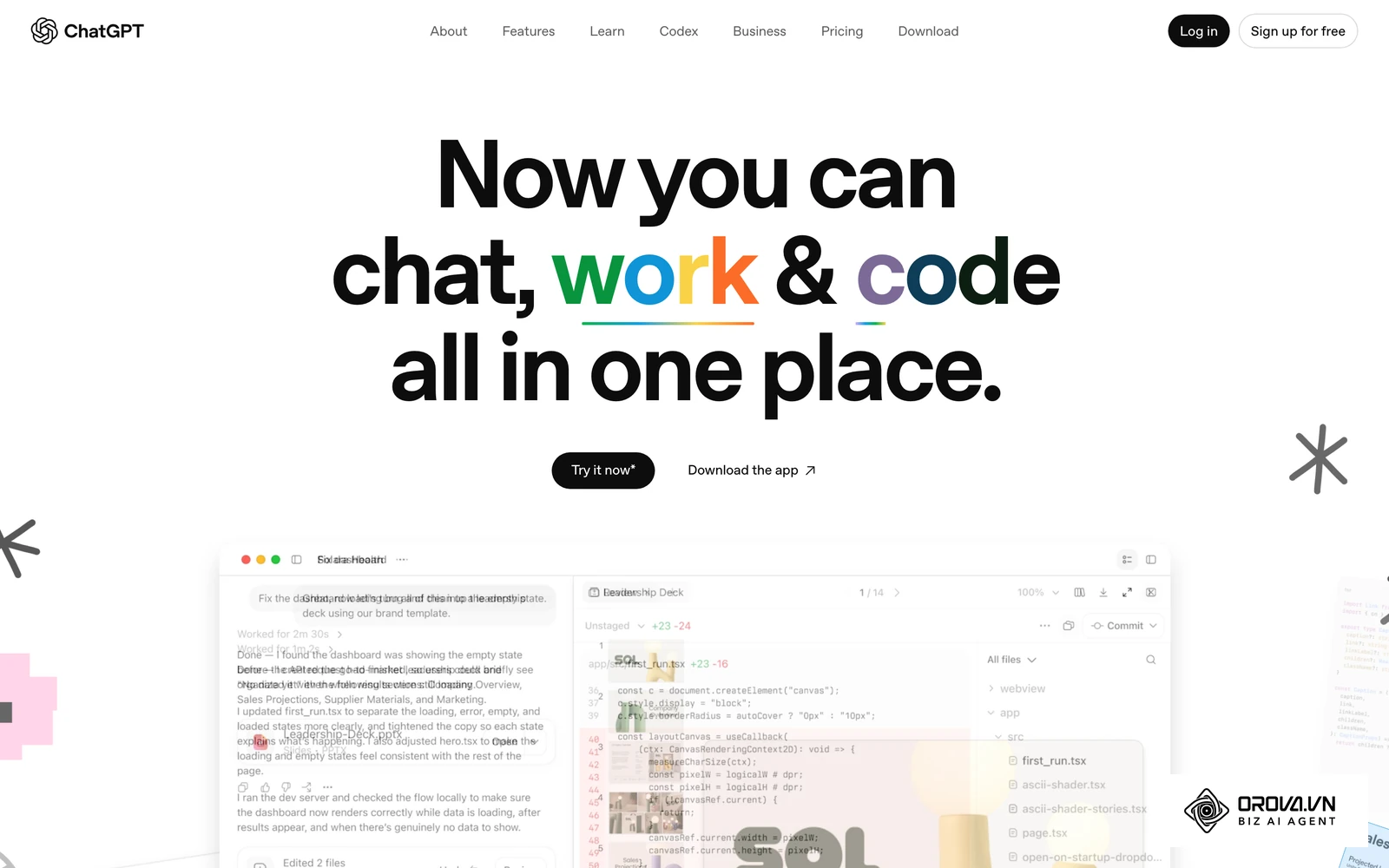 OpenAI's official ChatGPT overview page, one of the common tools for drafting AI-generated content.