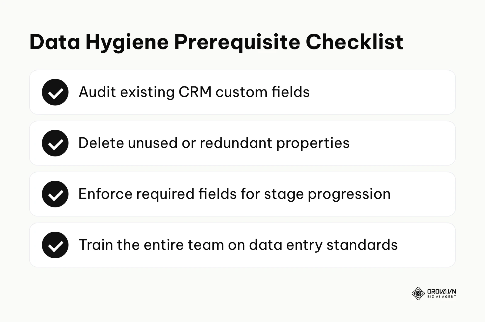 A checklist of four essential tasks to complete before starting your reporting automation process.